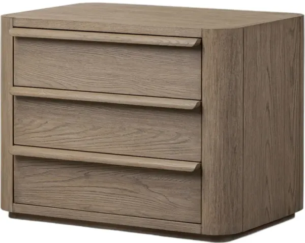 Venyx 3-Drawer Nightstand - Natural Flat Oak