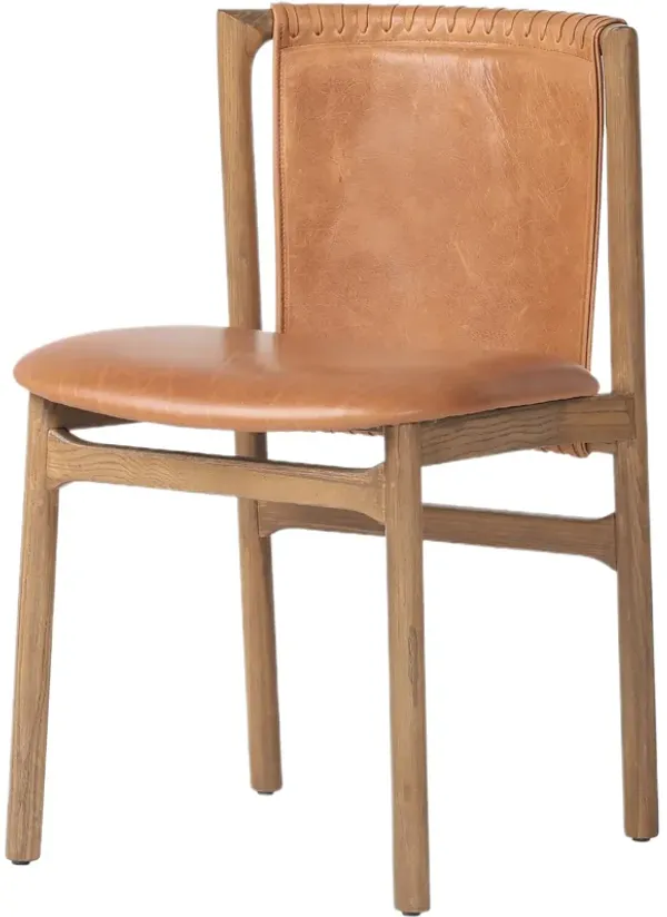 Violet Leather Dining Chair, Haven Tobacco