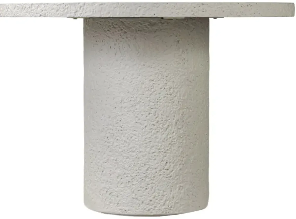 Brookstead Outdoor Round Concrete Dining Table, Matte Stone
