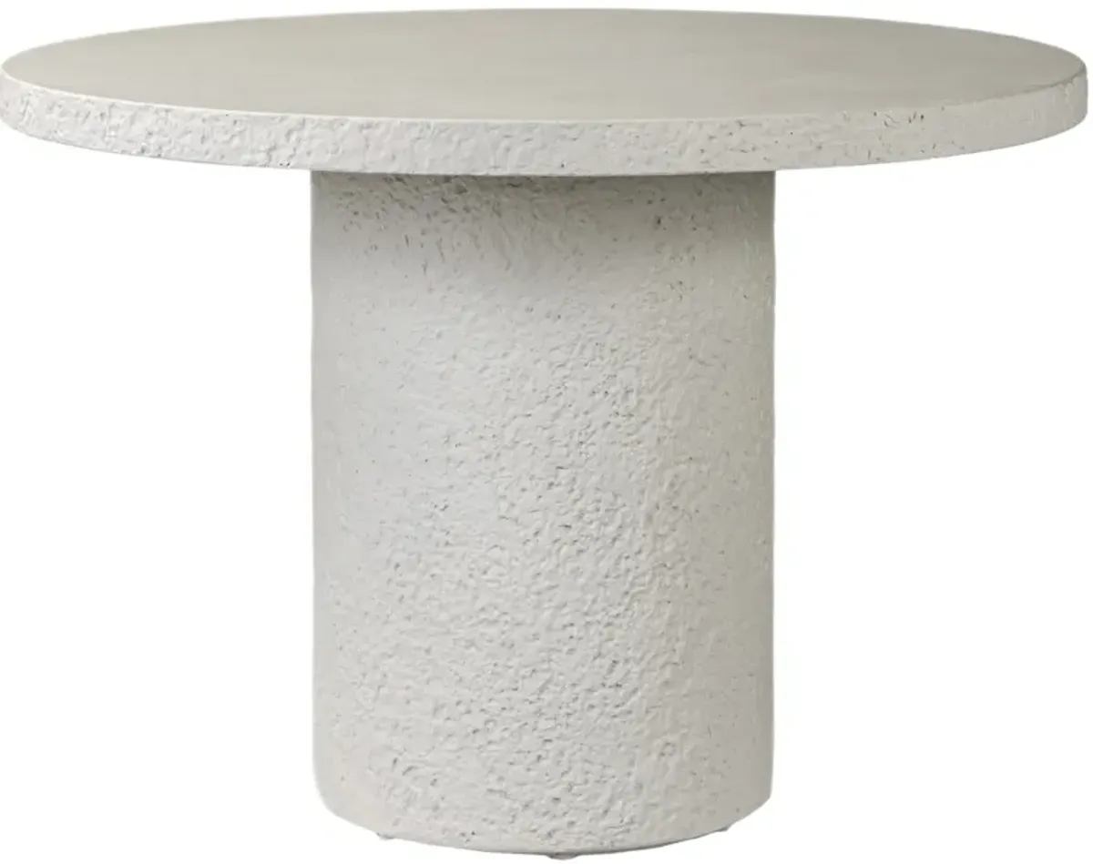 Brookstead Outdoor Round Concrete Dining Table, Matte Stone