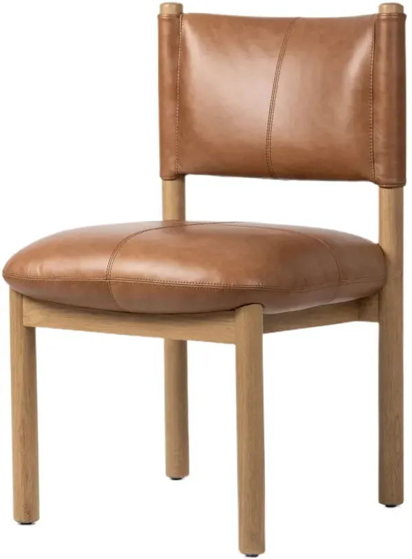 Cyxelle Dining Chair - Sonoma Chestnut - Top Grain Leather - Brown