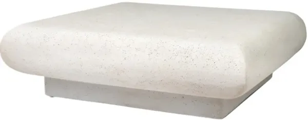 Xander Outdoor Concrete Coffee Table - White