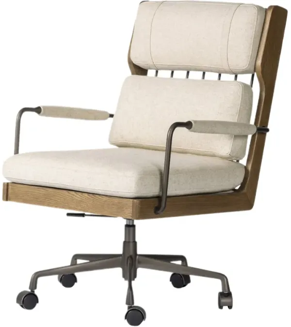 Wexley Linen Desk Chair - Antwerp Natural - Gray