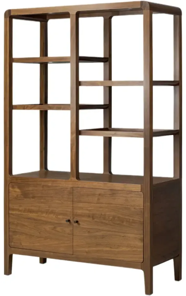 Greystone Bookcase - Dark Walnut - Brown