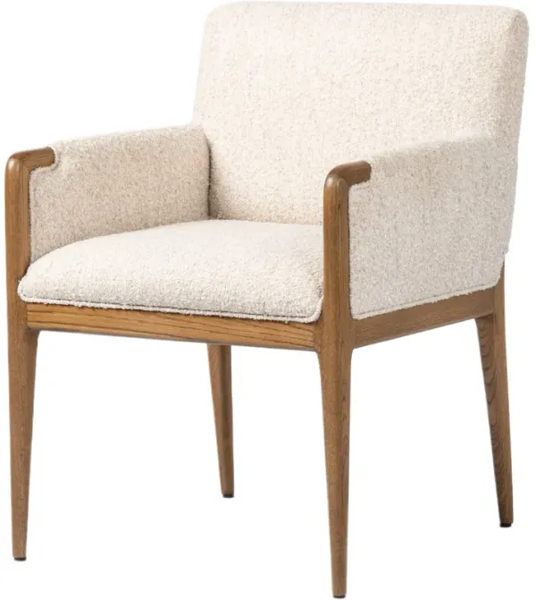 Maplethorpe Dining Armchair, Somerton Ash Boucle
