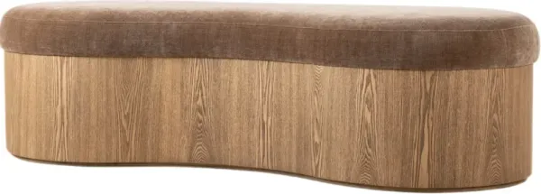 Brookstead Accent Bench, Altair Mushroom Chenille