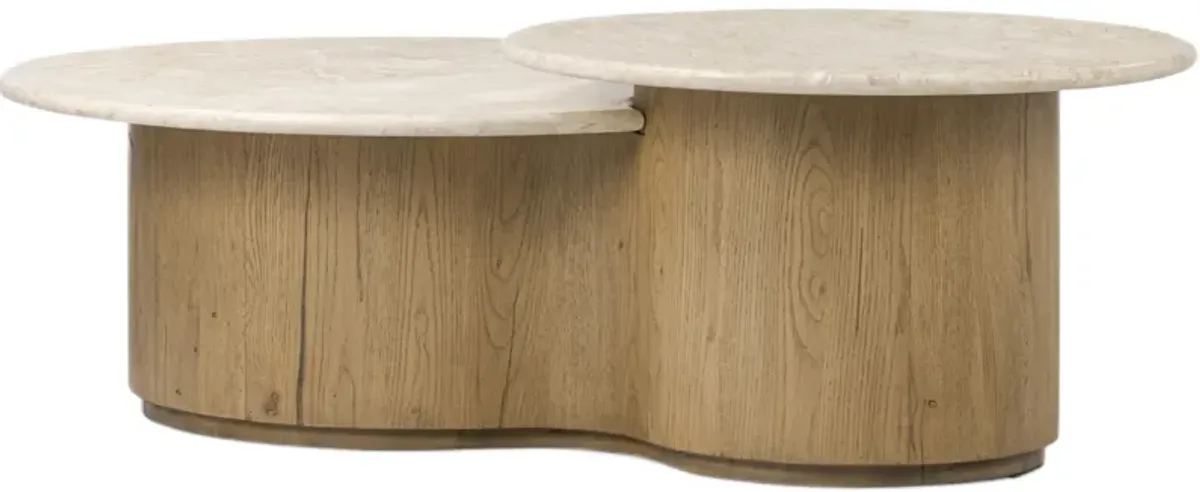 Bellgrave Coffee Table - Cappuccino Marble - Brown