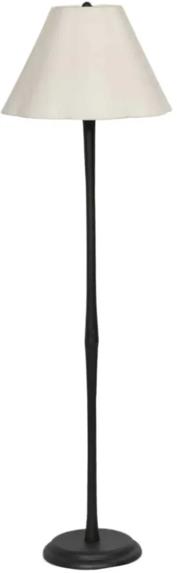 Ellingwood Floor Lamp - Natural Linen/Black Wrought Iron