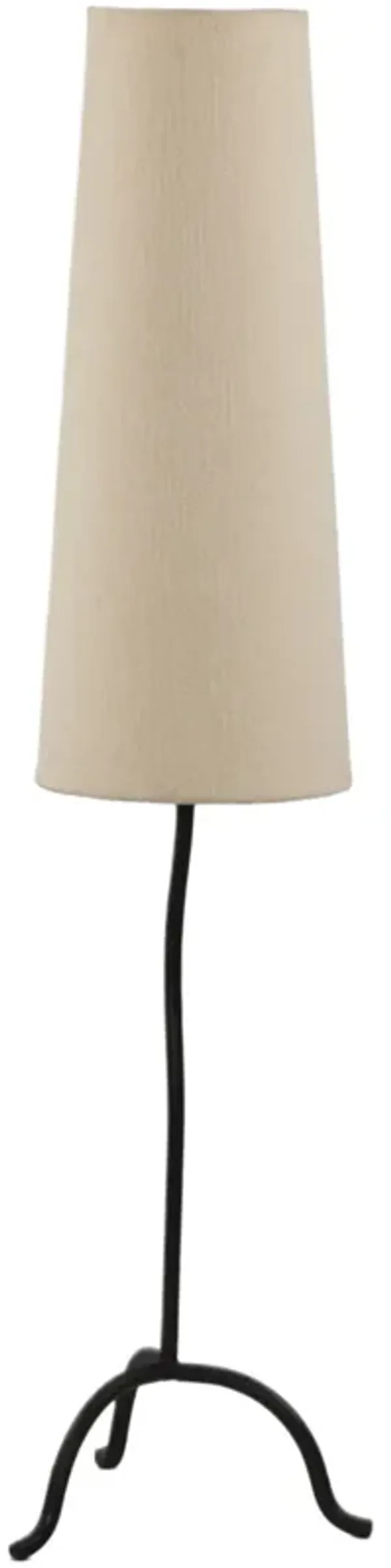 Fairwyn Floor Lamp - Natural Boucle/Black Wrought Iron