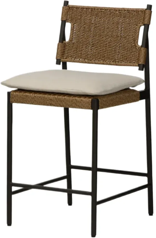 Dean Outdoor Wicker Counter Stool - Liller Flax/Natural