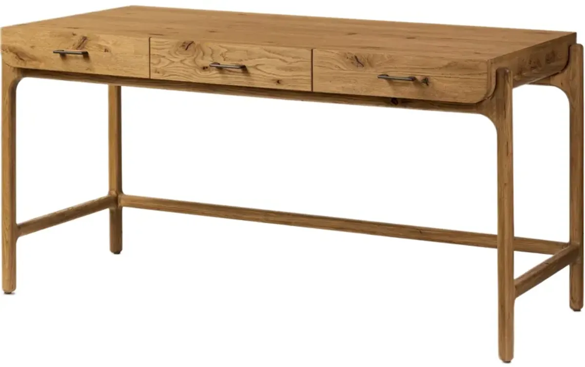 Serenwyn Desk, Resawn Worn Oak
