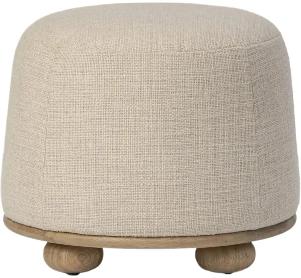 Zevoria Ottoman - Saxon Sand Wool - Beige