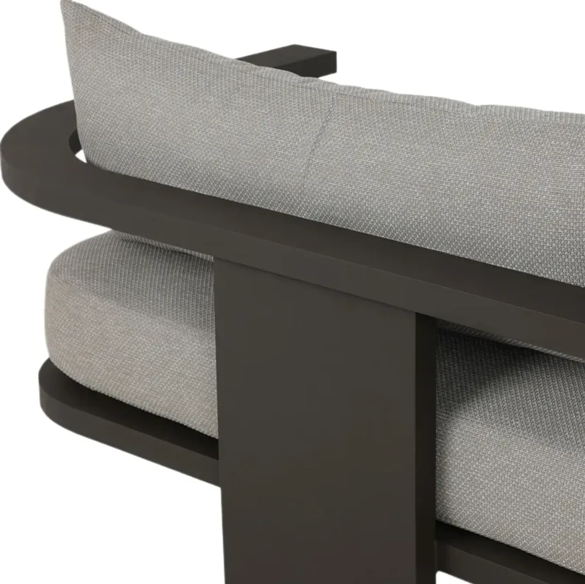 India Outdoor Aluminum Sofa, Casa Grey