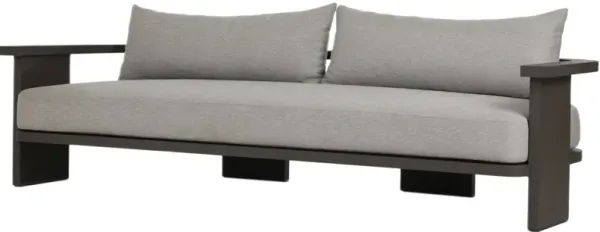 India Outdoor Aluminum Sofa, Casa Grey