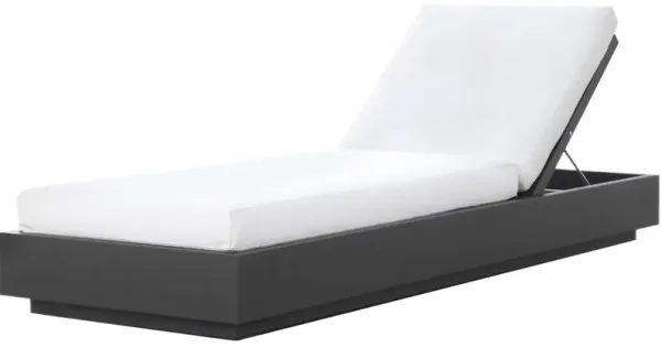 Miraelle Outdoor Aluminum Chaise Lounge - Arashi Salt - White - Comfortable, Sturdy, Stylish