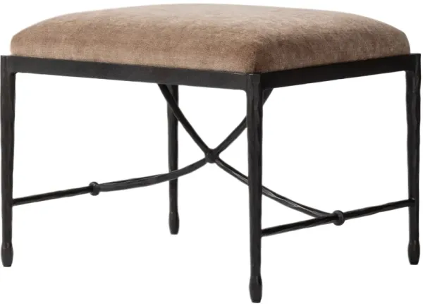 Artrix Chenille Accent Stool - Altair Mushroom - Brown