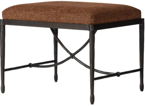 Artrix Velvet Accent Stool, Crypton Wayfarer Sienna