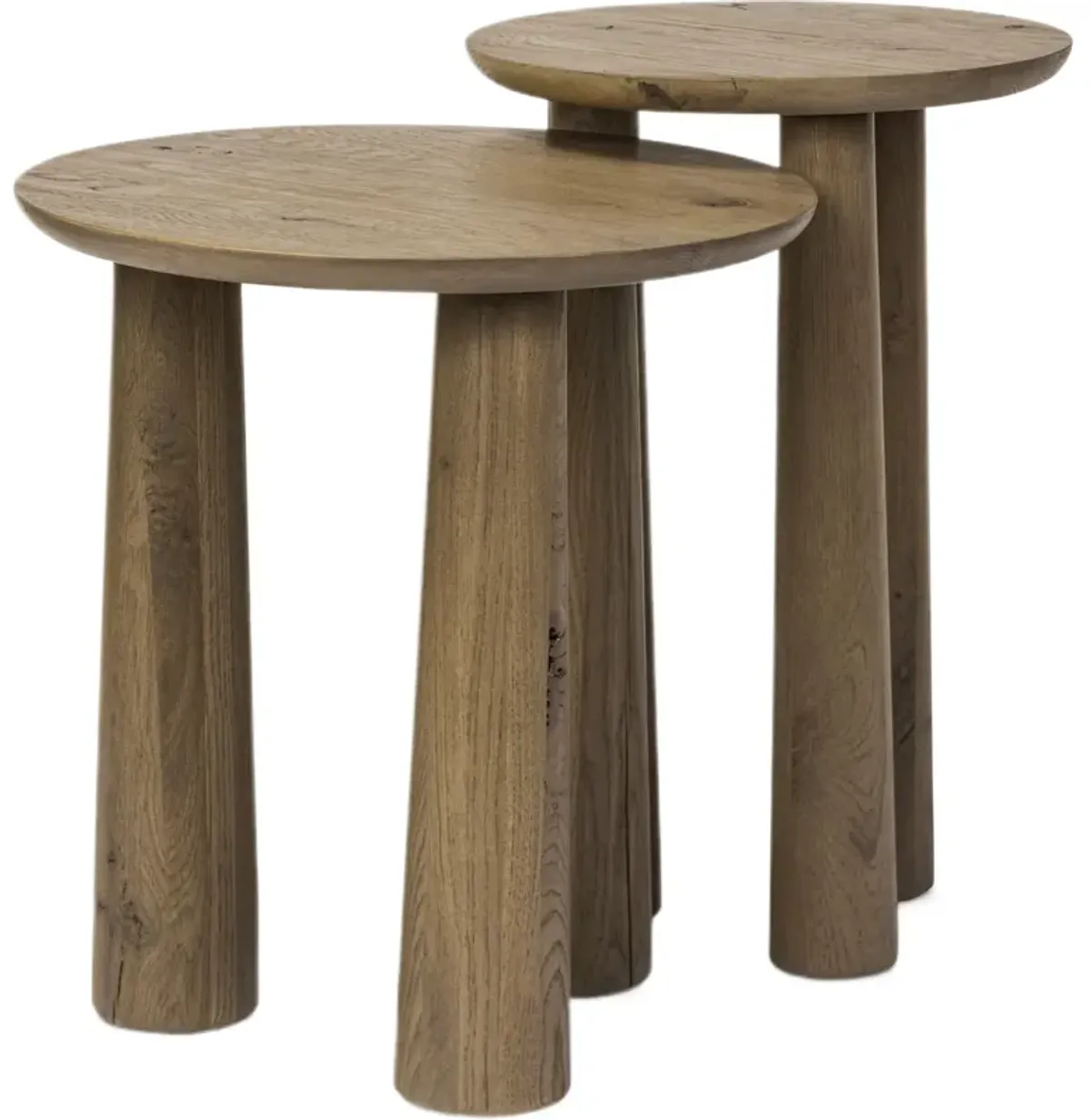 S/2 Jassira Nesting End Tables, Drifted Oak