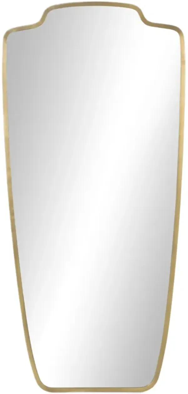 Oralynn Floor Mirror - Antique Brass Iron - Gold