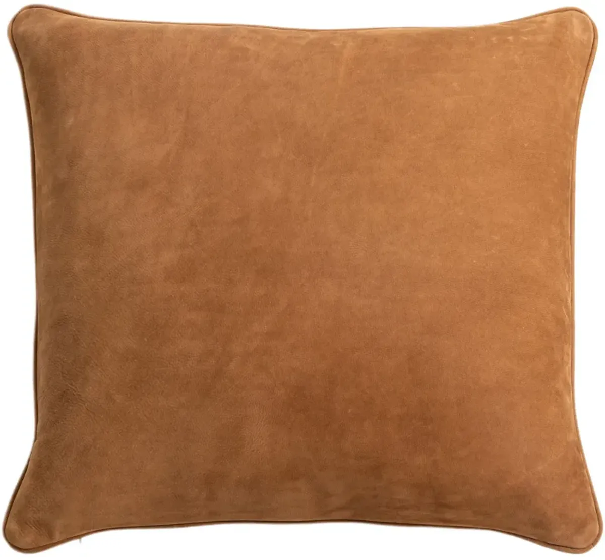 Linq 25x25 Leather Pillow - Nubuck Cognac