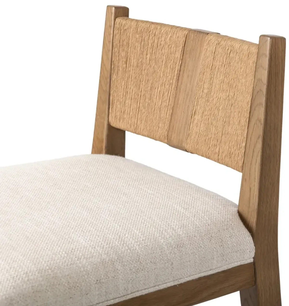 Keel Wrapped Paper Cord Bar Stool - Dover Crescent Linen - Brown