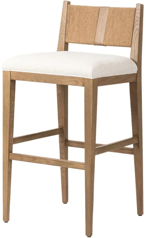 Keel Wrapped Paper Cord Bar Stool, Dover Crescent Linen