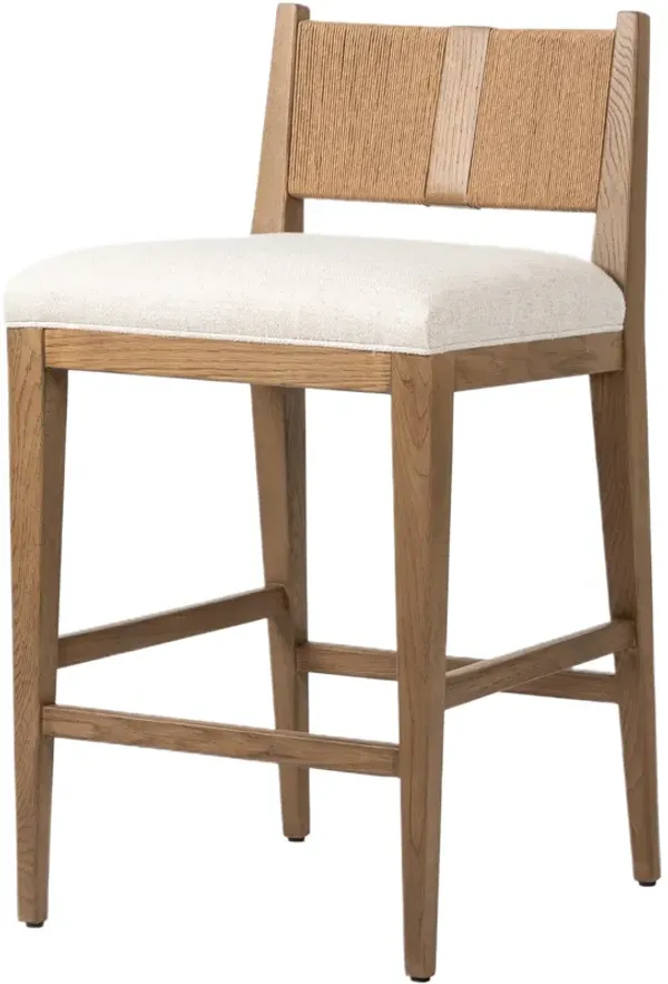 Keel Wrapped Paper Cord Counter Stool - Dover Crescent Linen