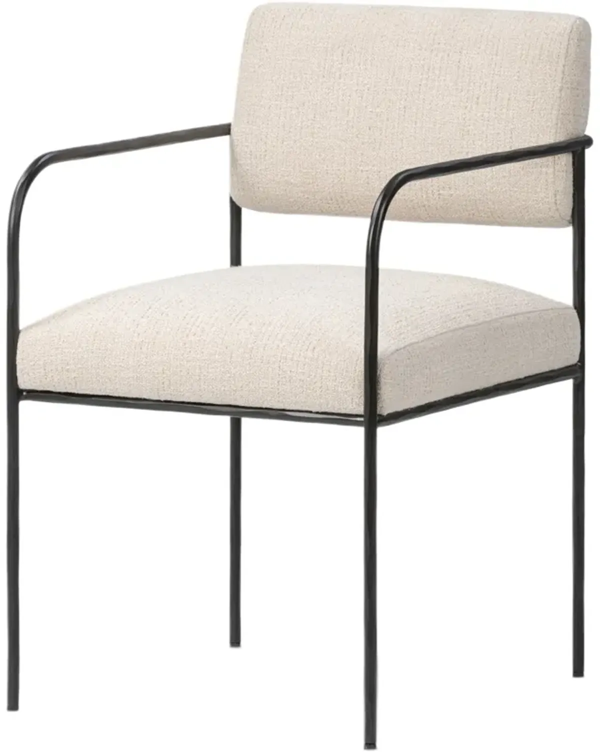 Vessira Dining Armchair - Hampton Cream Performance Linen - Ivory