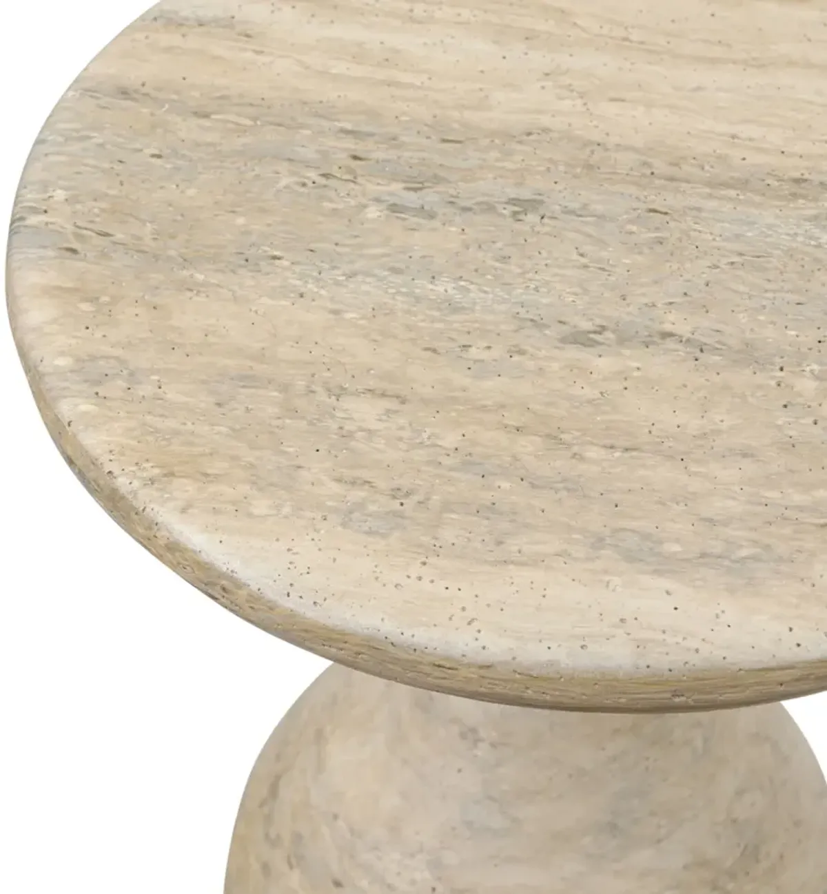 Scarlett 18" Nesting End Table - Textured Sandy Grey Concrete - Gray