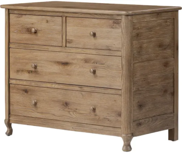 Lorvyn 4-Drawer Chest, Weathered Oak