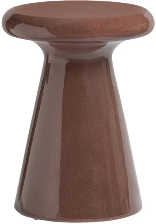 Zeal End Table, Smooth Red Concrete