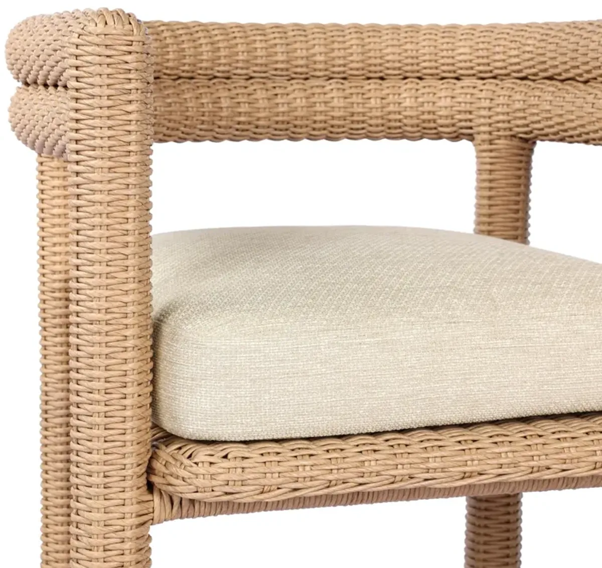 Indigo Outdoor Wicker Dining Chair - Casa Cream - Ivory