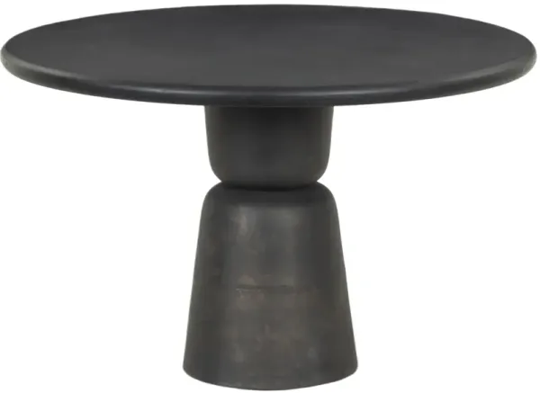 Covea Outdoor Round Aluminum Dining Table - Distressed Bronze