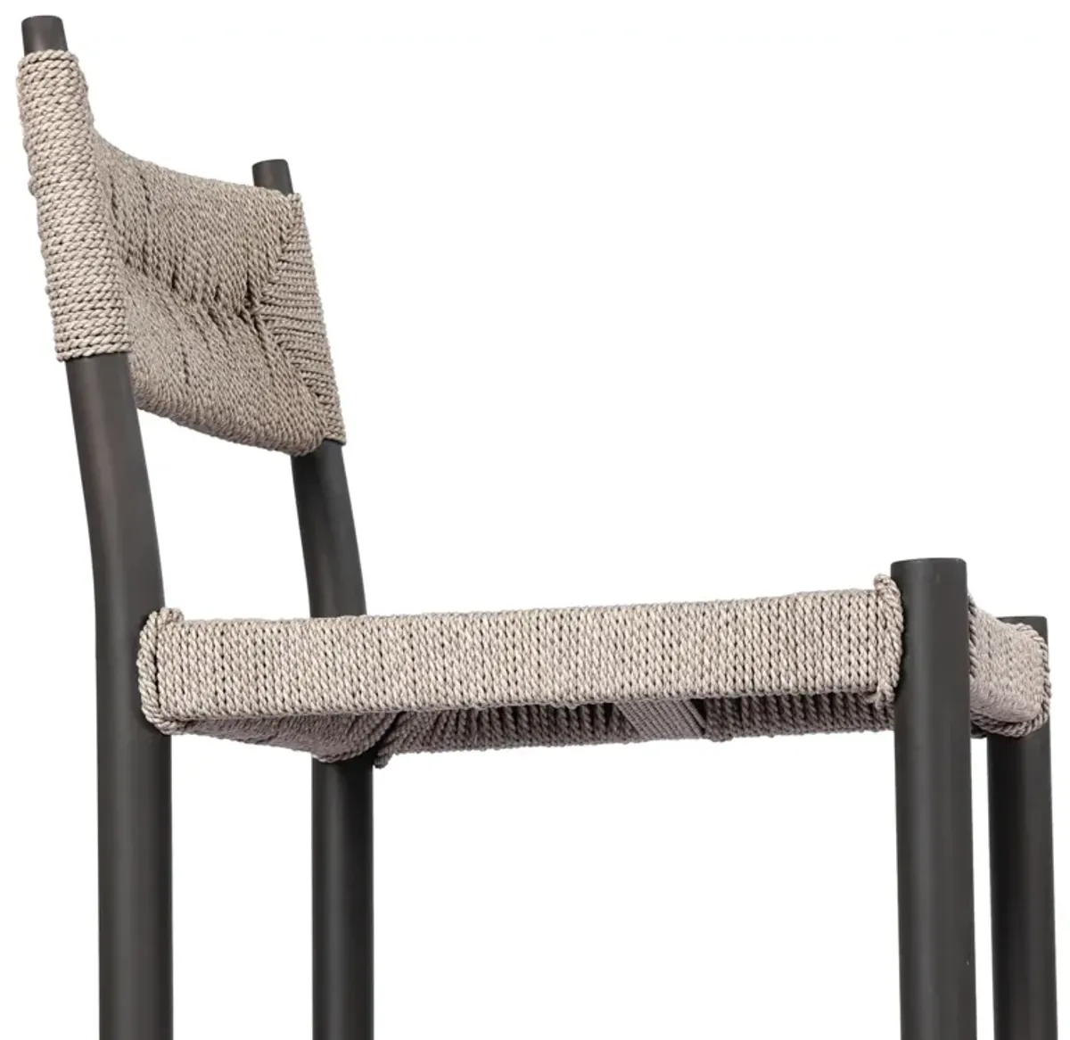 Mabel Outdoor Wicker/Iron Bar Stool - Textured Dune - Brown