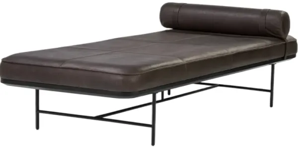 Rayn Leather Chaise - Heirloom Cigar - Brown - Comfortable, Sturdy, Stylish