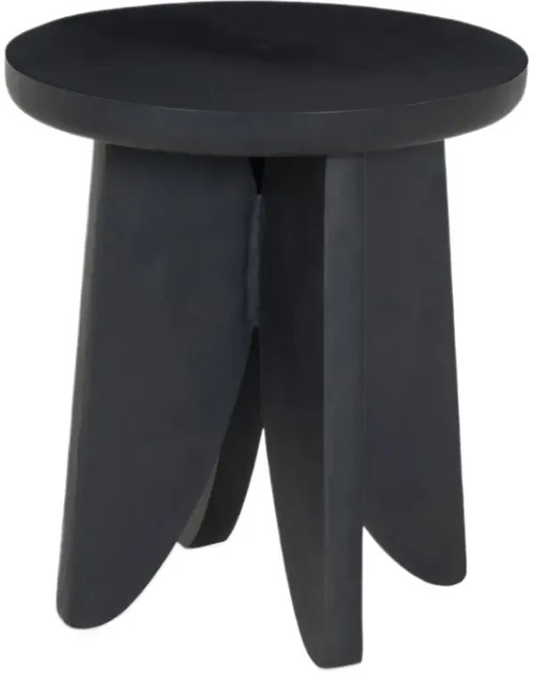 Vrai Outdoor Aluminum End Table, Black Antique