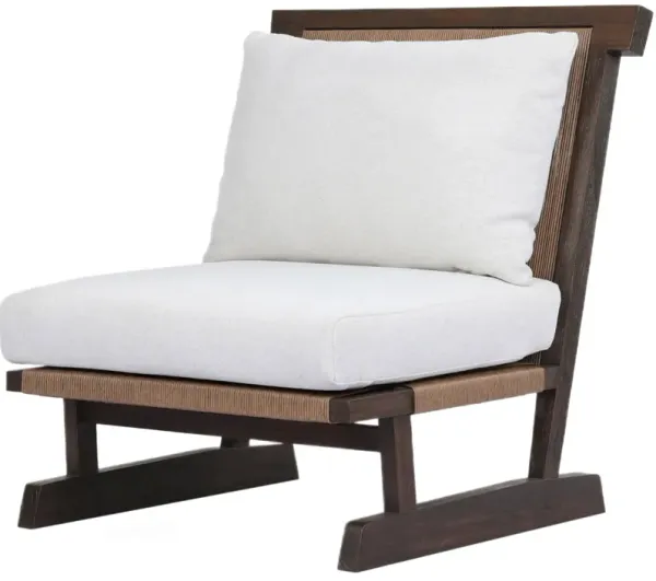 Zenro Outdoor Teak Lounge Chair, Alessi Linen