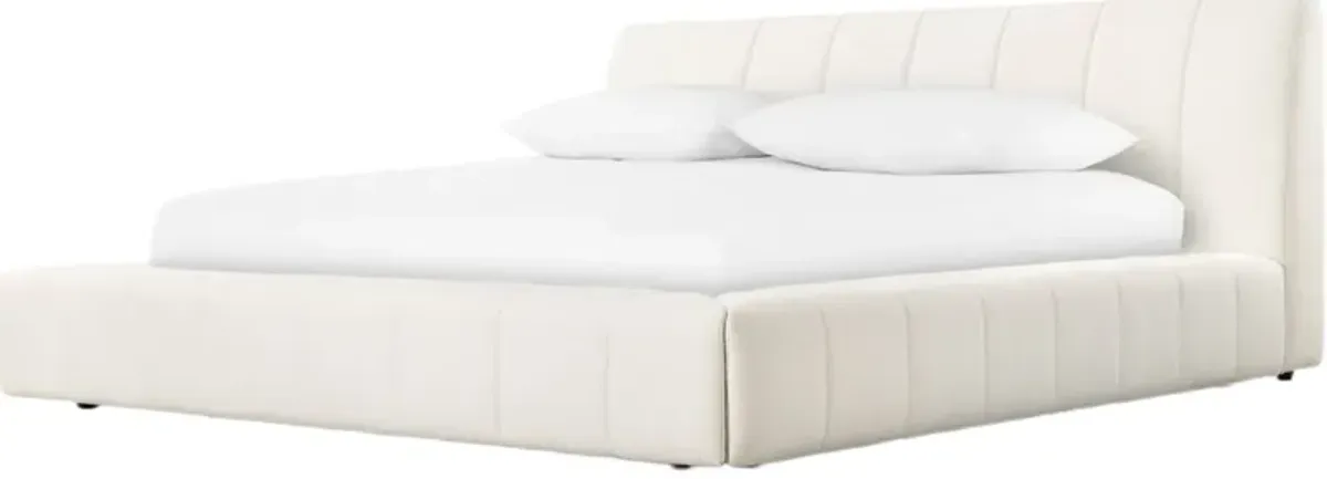 Zenth Channeled Boucle Bed, Performance Fayette Cloud