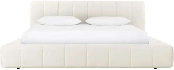 Zenth Channeled Boucle Bed, Performance Fayette Cloud