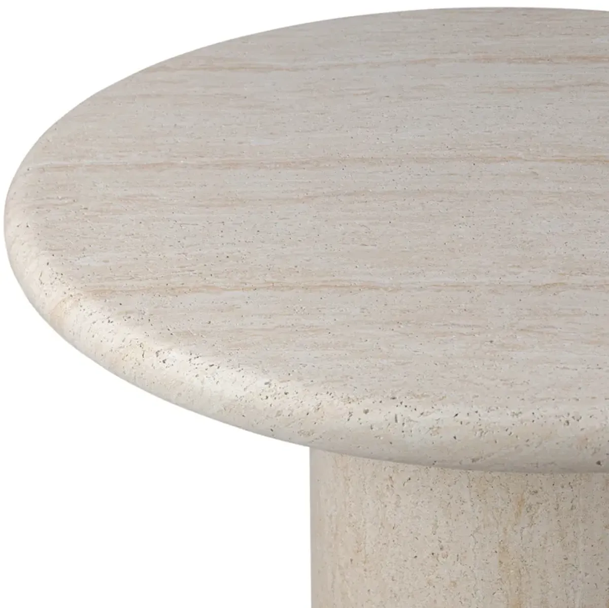 Elro 48" Outdoor Round Dining Table - Textured Sand Concrete