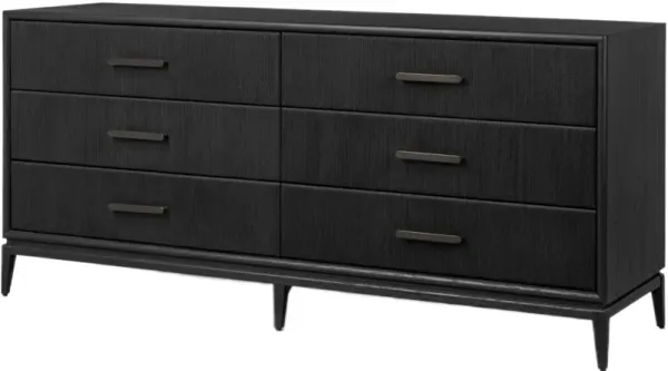 Tiv 6-Drawer Dresser - Black