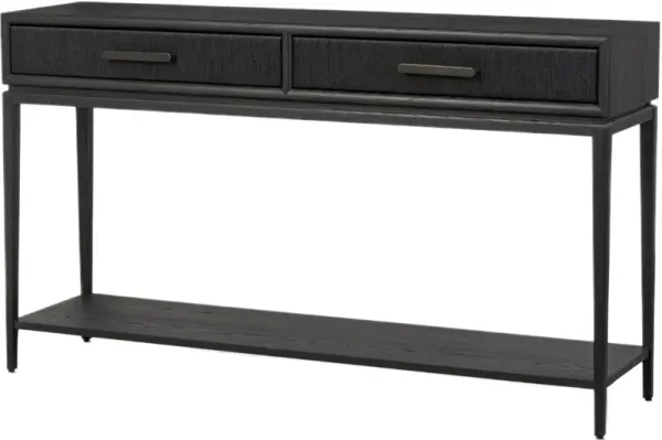 Tiv 2-Drawer Woven Paper Cord Console Table