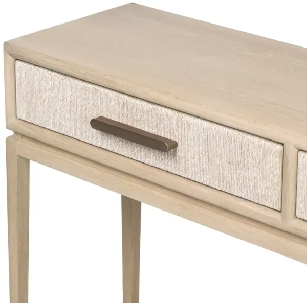 Tiv 3-Drawer Woven Paper Cord Console Table