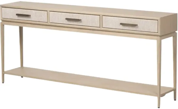 Tiv 3-Drawer Woven Paper Cord Console Table