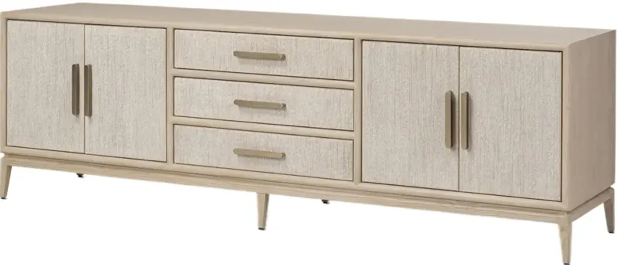 Tiv 4-Door 3-Drawer Woven Paper Cord Media Console