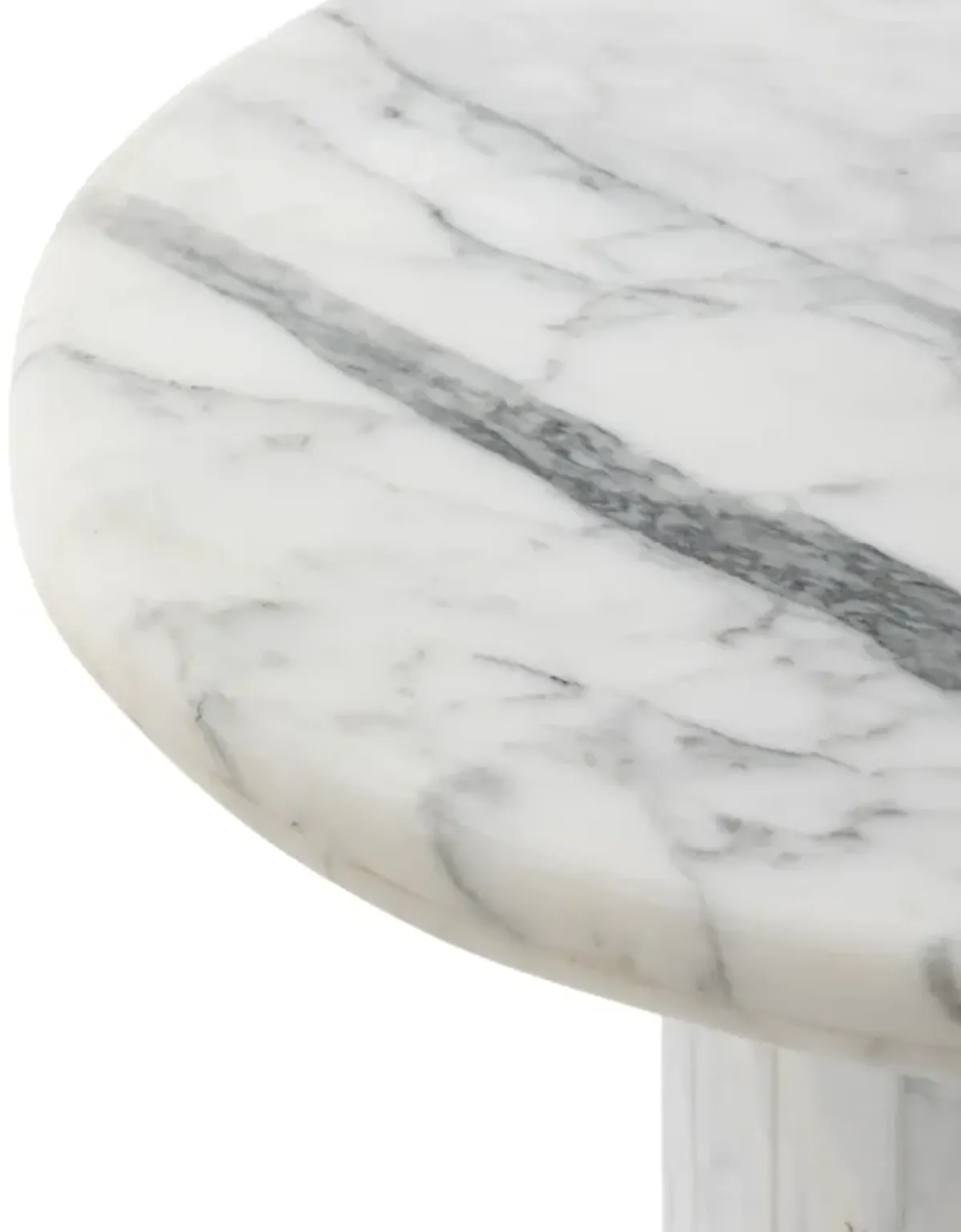 Velien End Table - White Calacatta Marble