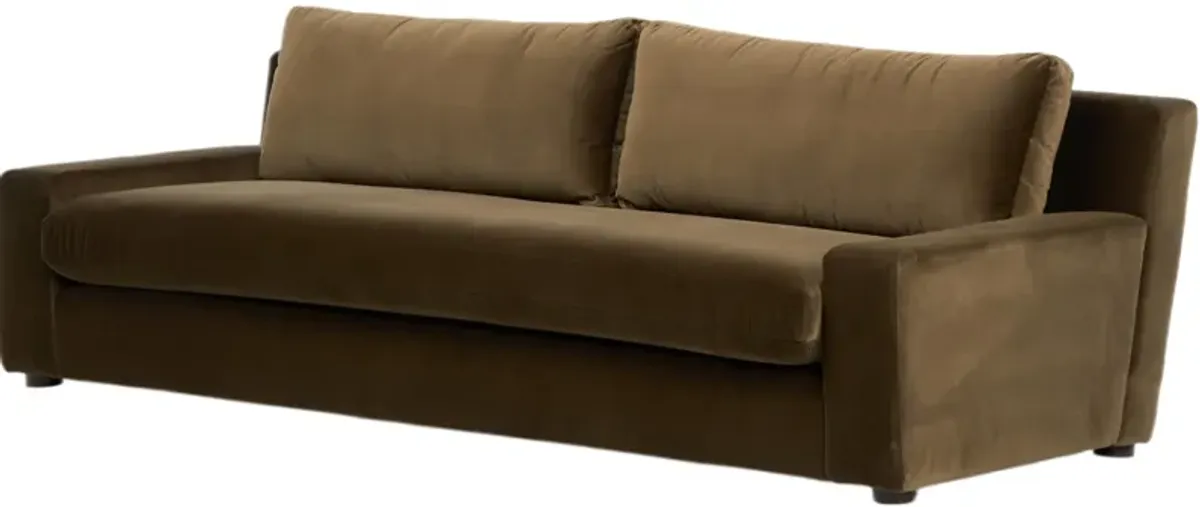 Cirelle Velvet Sofa - Surrey Olive