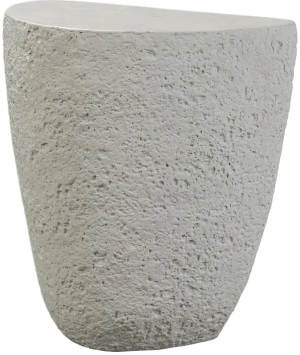 Onda Outdoor Concrete End Table, Matte Stone