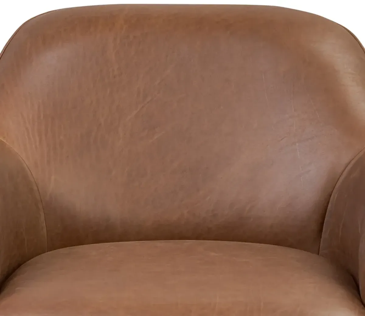 Zirien Swivel Chair - Dulane Mahogany Leather