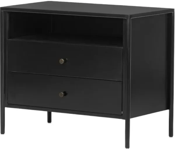 Bayon 2-Drawer Nightstand - Black Iron